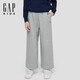 蓋璞（GAP）女童2026春季新款logo印花松緊腰闊腿針織褲兒童裝長(cháng)褲861620