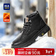 海瀾之家（HLA）馬丁靴男戶(hù)外復古休閑秋冬工裝鞋子男HAAGMM4AB20408 黑色加絨42