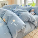 雅鹿家紡簡(jiǎn)約磨毛純棉四件套100全棉床上用品冬季加厚床單被套宿舍4 蒲公英LTT 1.8m 床單款 四件套(被套2x2.3)