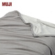 MUJI 可兩面使用的棉紗織毛毯 毯子蓋毯 灰色 180*200cm