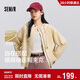 森馬（Semir）[商場(chǎng)同款]外套女連帽寬松簡(jiǎn)約時(shí)尚2025春插肩袖夾克101125108023