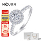 美珂MKOU人工鉆石鉆戒女群鑲訂婚鉆石戒指新款結婚培育鉆戒IGI國際證書(shū) 1克拉【重金版】 PT950鉑金/D色/VVS2/IDEAL切工【IGI+NGTC雙證書(shū)】
