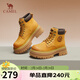駱駝（CAMEL）大黃靴女休閑厚底短靴經(jīng)典工裝馬丁靴 L24W013663 黃色 37