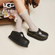 UGG春季女士舒適厚底圓頭復古瑪麗珍休閑金星克羅格鞋 1169591 BLK | 黑色 37