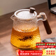 憶壺茶茶壺玻璃泡茶壺茶水分離水壺加厚泡茶器辦公煮茶壺耐熱茶具套裝 【加厚錘紋】居仕壺600ml