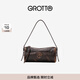 GROTTO個(gè)樂(lè )新款筆筒包女士手提包單肩斜挎包手機包迷你款新年禮物 焦木棕 MINI