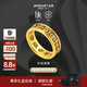 IRIS CROSS黃金戒指足金999 永恒鳶尾黑金戒指 男士新年禮物 大碼寬版男友力 永恒鳶尾A款（約2.8～3.15克） 22#