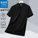 真維斯戶(hù)外運動(dòng)短袖T恤男夏季翻領(lǐng)純色polo衫半截袖休閑服打底衫 黑色 XL