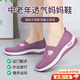 津炳勝中老年布鞋女夏季新款戶(hù)外散步舒適透氣防滑軟底淺口一腳蹬媽媽鞋 飛織網(wǎng)面媽媽鞋39碼【紫色】 20 飛織網(wǎng)面丨舒適輕盈丨柔韌耐折
