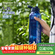 特百惠（Tupperware）水力瓶1.2L超大容量夏季戶(hù)外運動(dòng)水杯子帶吸管便攜冷水壺 夜海藍