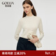 歌莉婭半高領(lǐng)毛衣女冬季可機洗羊毛衫提花上衣1CDL5J220 05W米白 M