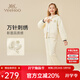 英氏（YEEHOO）女童套裝兒童外套長(cháng)褲加絨保暖女孩學(xué)院風(fēng)中大童裝洋氣冬裝新款 學(xué)院休閑米白 160