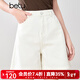 百圖betu女裝2025夏季新款牛仔褲夏日多色環(huán)保水洗牛仔短褲女2503T77 白色 S