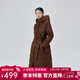 艾萊依女款羽絨服冬新款女式外套中長(cháng)款時(shí)尚通勤外套 【升級版】蜜茶棕-1 M 160【建議110-130斤】