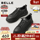 百麗男鞋時(shí)尚小黑白板鞋男士25新款冬商場(chǎng)款套腳休閑鞋D3MA6DM5 黑色 41 (255mm)