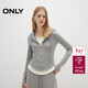 ONLY 2025秋季軟糯親膚修身假兩件連帽抽繩衛衣女|12539S011