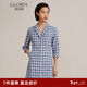 歌莉婭（GOELIA）Gloria/歌莉婭   甜酷七分袖連衣裙  117J4K99A 17C藍格 M