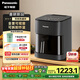 松下（Panasonic）雙核熱循環(huán)多功能全景可視家用全自動(dòng)無(wú)油5L大容量無(wú)需翻面 空氣炸鍋NF-KZ500-K