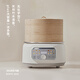 斗禾（DOUHE）竹籠電蒸鍋家用預約定時(shí)保溫天然竹蒸籠蒸鍋11L大容量電蒸鍋電火鍋多功能鍋 11L 【升級款】一套不銹鋼竹蒸籠24H預約