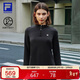 FILA 斐樂(lè )官方女子針織長(cháng)袖衫2025冬季健身運動(dòng)加絨半拉鏈長(cháng)T