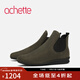 achette雅氏9P32 舒適平底切爾西靴圓頭低跟短靴女靴 G1/14深棕色/黑色 36