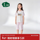 松山棉店兒童短袖家居服套裝天絲莫代爾柔軟透氣親膚涼感櫻粉局印160