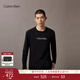 Calvin KleinJeans春秋男士休閑通勤ck字母印花圓領(lǐng)內搭打底衫長(cháng)袖T恤上衣
