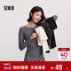 森馬（Semir）長(cháng)袖T恤女吸濕發(fā)熱抗菌緊身內搭2024圓領(lǐng)抓絨套頭衫109724101007