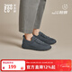 多走路秒穿輕氧鞋男鞋一腳蹬無(wú)需彎腰無(wú)需用手低幫休閑鞋透氣鞋懶人鞋 【男款】暗灰 42