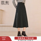 香影灰色毛呢半身裙女2025冬季新款含羊毛優(yōu)雅通勤高腰遮胯a字裙 中灰 S 155/60A/85-95斤