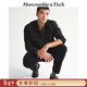 Abercrombie & Fitch美式棉質(zhì)舒適通勤經(jīng)典長(cháng)袖牛仔襯衫25秋冬新款男裝125-5263 深黑色 XS (170/84A)