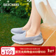斯凱奇（Skechers）女鞋秋季網(wǎng)面一腳蹬健步鞋淺口單鞋舒適休閑運動(dòng)鞋124508