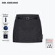 ANN ANDELMAN【明星同款】官方直營(yíng)高腰a字半身裙女包臀修身配腰帶毛呢短裙子 黑色 S