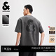 杰克·瓊斯（JACK&JONES） 男裝T恤時(shí)尚燒花仿麂皮圓領(lǐng)寬松休閑基礎日常短袖上衣226101052