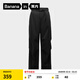 蕉內（Bananain）熱皮5系女士工裝闊腿長(cháng)褲子休閑運動(dòng)褲秋冬季加厚加絨寬松女裝 【厚絨款】黑色 L