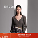 ERDOS 春夏V領(lǐng)抽條修身顯瘦星空紗長(cháng)袖開(kāi)衫女輕薄鏤空針織衫 浮巖灰 XL 170/92A