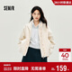 森馬（Semir）外套女秋季設計感木耳邊彎刀袖寬松肌理白色2025夾克10A525108005