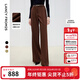 朗姿騏驥紅商務(wù)通勤職業(yè)新西服褲25春新款休閑修身黑色西裝褲女 紅駝色 L