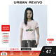 UR2025夏季新款女裝時(shí)尚休閑撞色印花修身短袖T恤UYU450108 粉紫 M