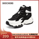 斯凱奇（Skechers）新年禮物女鞋中幫厚底增高老爹鞋加絨保暖運動(dòng)鞋女靴167595