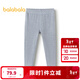巴拉巴拉（BALABALA）巴拉巴拉男童保暖褲兒童睡褲打底褲童裝秋冬純色保暖柔軟舒適親膚 藍白色調00381 140