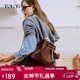 toutou雙肩包植鞣流蘇雙肩包女背包生日新年馬年禮物一包多用單肩斜挎包
