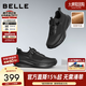 百麗（Belle）男士厚底增高休閑健步運動(dòng)鞋25冬季加絨戶(hù)外跑步鞋A2048CM5 黑色-絨里 42 (260mm)