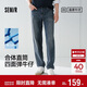 森馬（Semir）森柔牛仔|牛仔褲男舒彈合體直筒長(cháng)褲2026春復古做舊109926124102