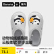 蕉內（Bananain）絨絨520H兒童棉拖鞋男女童保暖半邊絨動(dòng)物城不包跟居家拖鞋秋冬季 大熊貓玩耍 34 適合鞋碼（33-34）