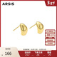 Arsis自由搭配潺流小豆豆耳釘女耳飾原創(chuàng  )設計耳環(huán)送女友禮物  金色