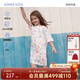 愛(ài)慕兒童（AIMER KIDS）3A抗菌涼感棉兒童睡裙女童短袖睡裙小豬佩奇IP熊貓印花女孩家居服 小豬佩奇AK144E361 160