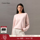 Calvin KleinJeans春秋女士休閑通勤簡(jiǎn)約ck字母凈色純棉圓領(lǐng)內搭套頭衫衛衣