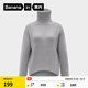 蕉內（Bananain）303+++熱皮女士高領(lǐng)毛衣加厚加絨百搭打底外穿保暖秋冬 礦麻灰 M