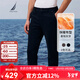諾帝卡（NAUTICA）【暖燚絨】男裝25秋冬新款經(jīng)典修身直筒休閑褲男PE5301 藏青色4NV 32